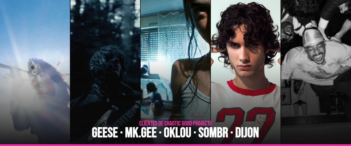 Mosaico de portadas de los cinco discos clientes de Chaotic Good Projects